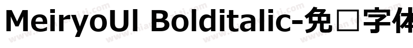 MeiryoUl Bolditalic字体转换